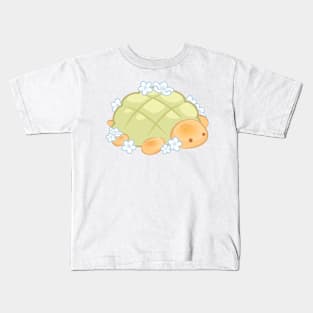 Cute Green Turtle Bread Kids T-Shirt